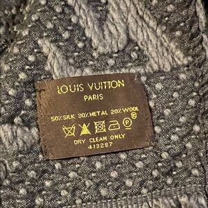 Louis Vuitton Textured Gray Scarf